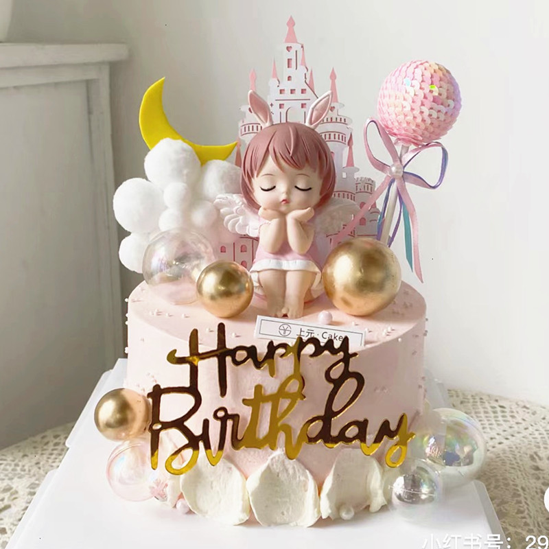 宝贝蛋糕装饰摆件插件小公主女娃娃可爱仙女生日插件烘焙包邮