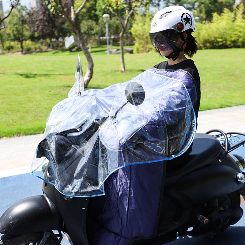 通用PVC透明中控防水罩电动车前挡风被防暴雨淋湿摩托车手套档水