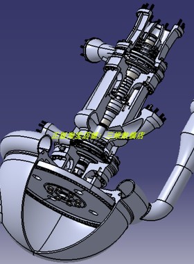 火箭发动机涡轮泵总成零件结构 外壳体剖切3D三维模型几何数模stp