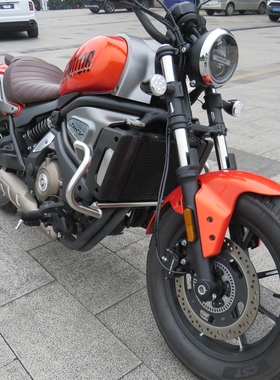 适用闪500S保险杠QJ50011D不锈钢护杠防摔杠竞技杠摩托车改装件