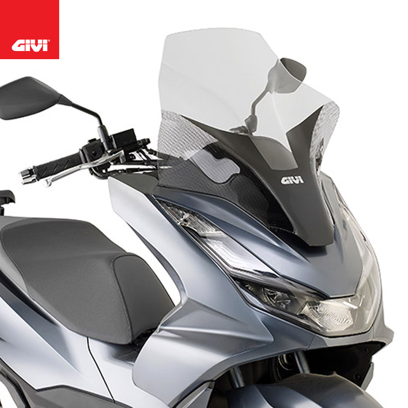 GIVI适用于本田PCX160挡风玻璃摩托车纯进口透明前风挡尾箱架靠背
