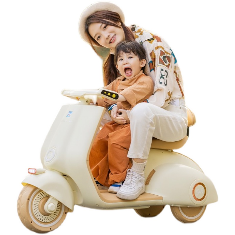 贝多奇儿童电动摩托三轮电瓶车坐骑女孩宝宝双人玩具2到9岁包邮