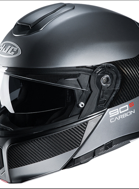 高档进口HJC碳纤维揭面盔RPHA 90S摩托车头盔全盔双镜片四季通用