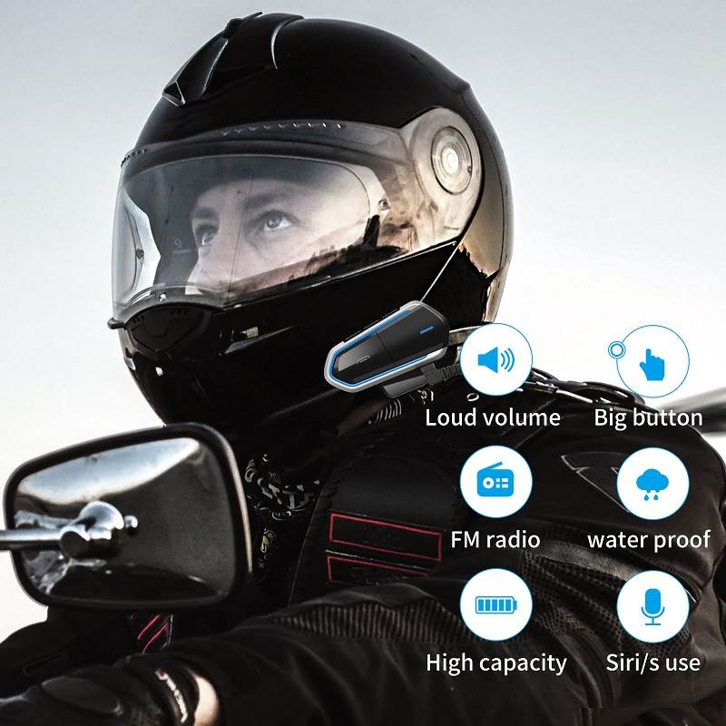 摩托头盔蓝牙耳机全盔半盔内置无线音乐防水外卖骑手机车骑行专用