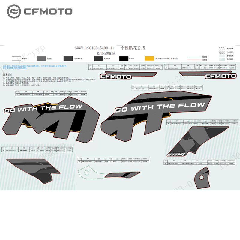 CFMOTO摩托车原厂配件春风800MT探险版全车贴花CF800-5贴纸拉花