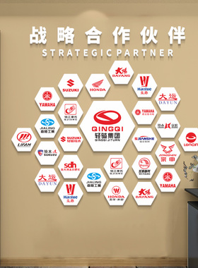 定制3D立体口腔医院国际战略合作伙伴牙科诊所logo品牌形象背景墙