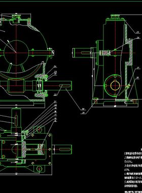 载货电梯结构设计2D图机械CAD+说明素材