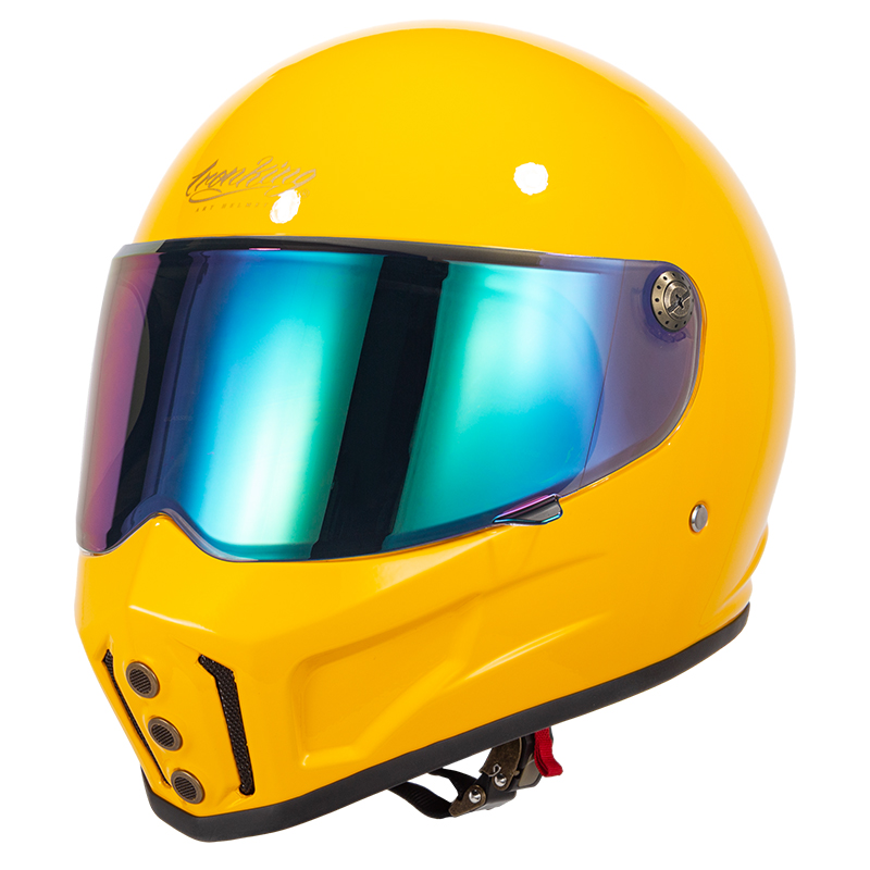 新摩托车头盔复古机车全盔男女电动车3C认证安全盔四季通用骑行盔