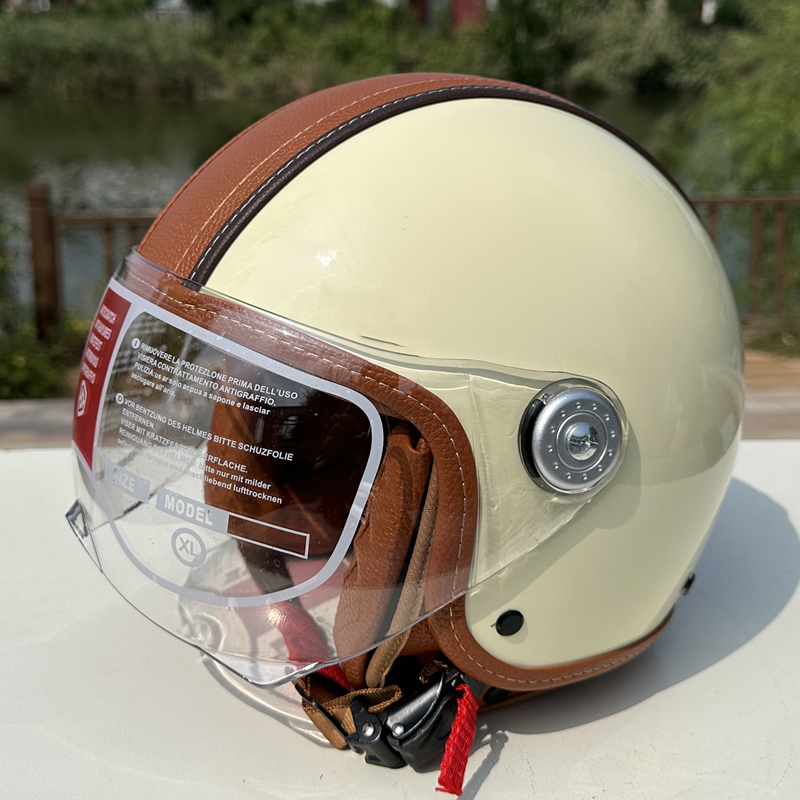 3CCC认证新国标MAVOX电动摩托车头盔女四季复古半盔全盔电瓶