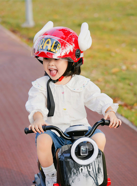 新国标3C认证儿童阿拉蕾头盔创意卡通可爱电动车摩托车半盔安全帽
