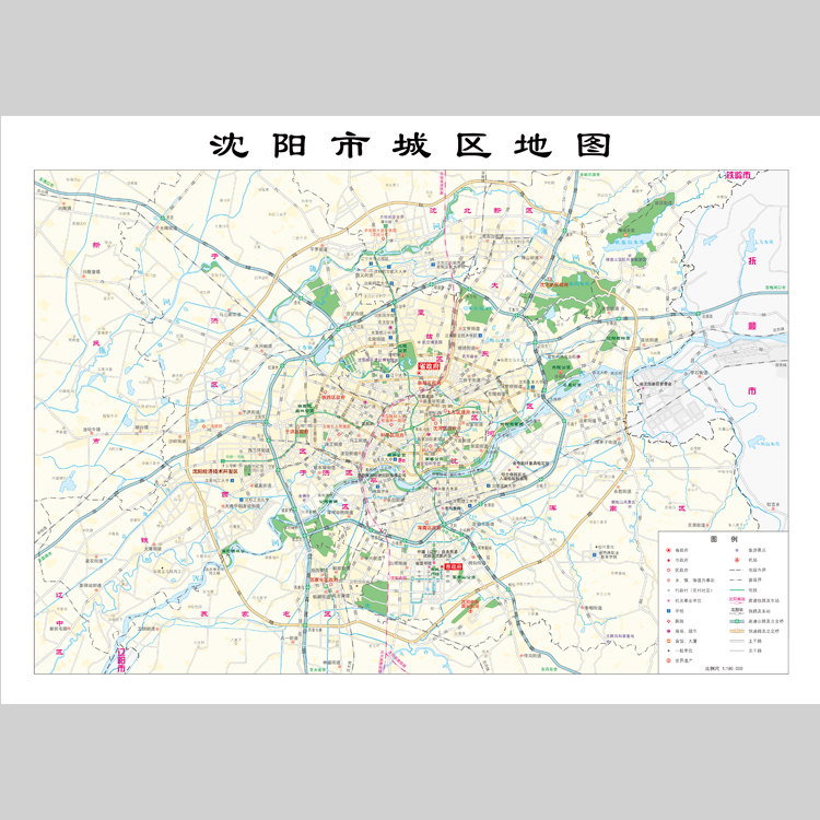 沈阳市城区地图电子版设计素材文件
