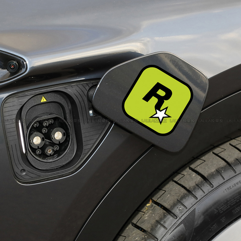 汽车反光贴纸R星标油箱盖装饰贴JDM改装划痕遮挡GTA5飞车个性摩托