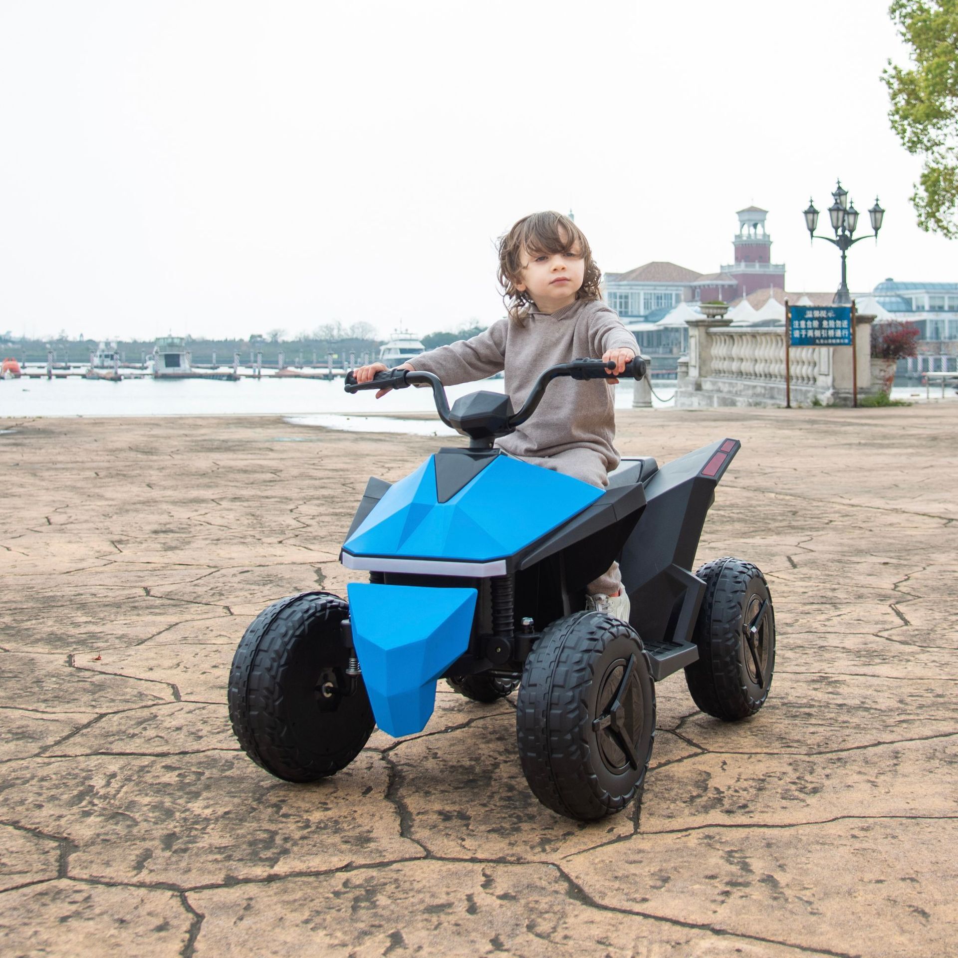 儿童电动沙滩车四轮越野车充电款男女宝宝大款摩托车3-5- 8岁宝宝