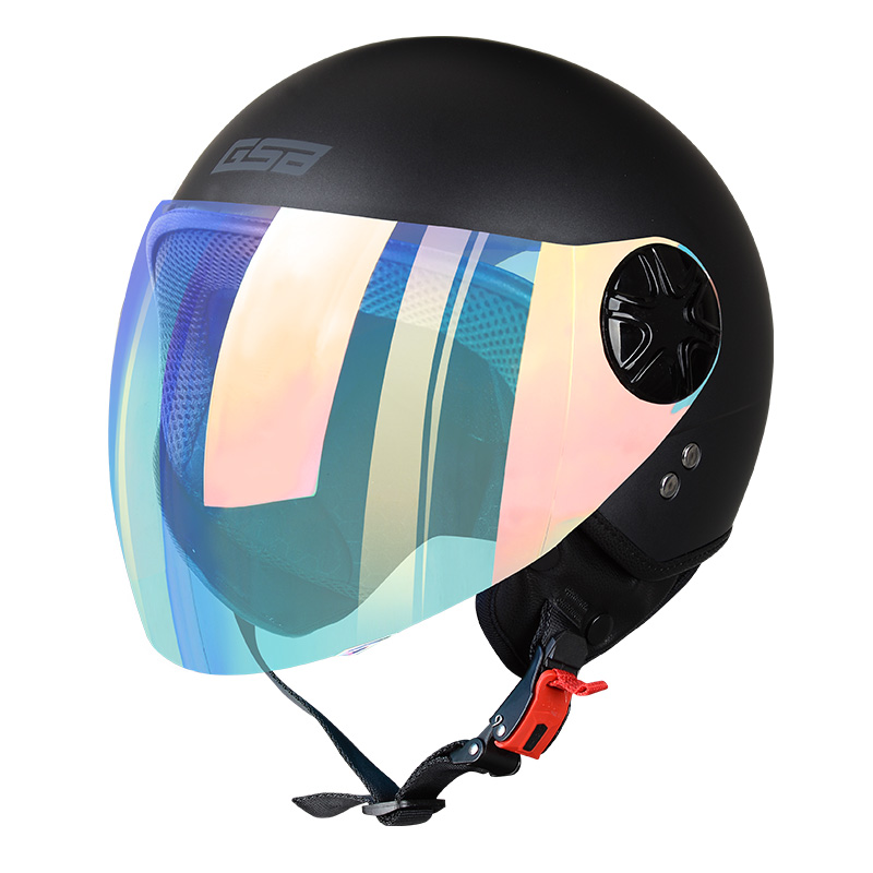 新款GSB春夏季电动车头盔男女款式摩托车半盔透气轻便酷机车头盔