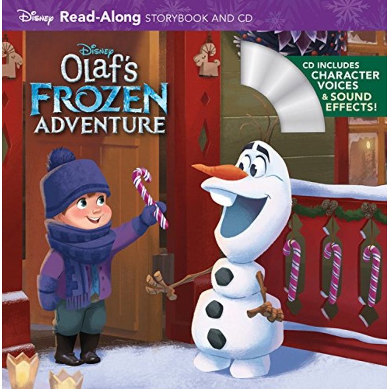 英文原版 Olafs Frozen Adventure冰雪奇缘雪宝的冰雪大冒险附CD 迪士尼故事绘本趣味人气插画故事图画书儿童书籍