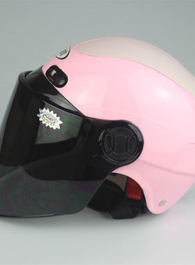 特价夏季摩托车头盔 电瓶车头盔 哈雷安全帽子女士可爱防晒紫外线