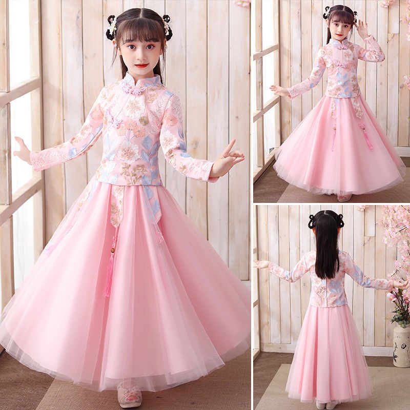 女童汉服女连衣裙夏季学生中国风公主裙子儿童古代超仙童装女套装