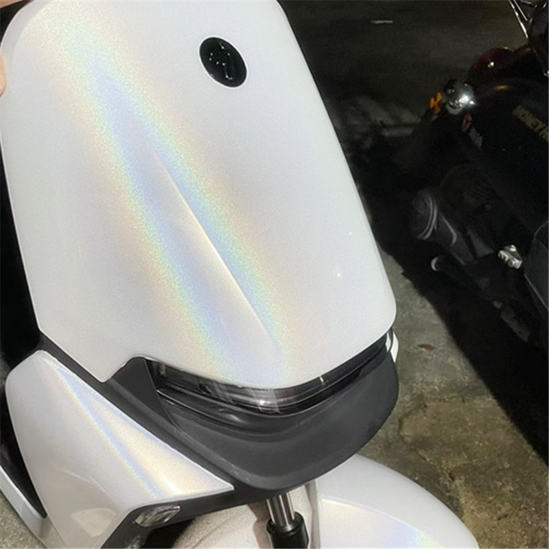 汽车摩托电动外观改色膜亮面哑光变色珍珠白透明车衣防水保护修复