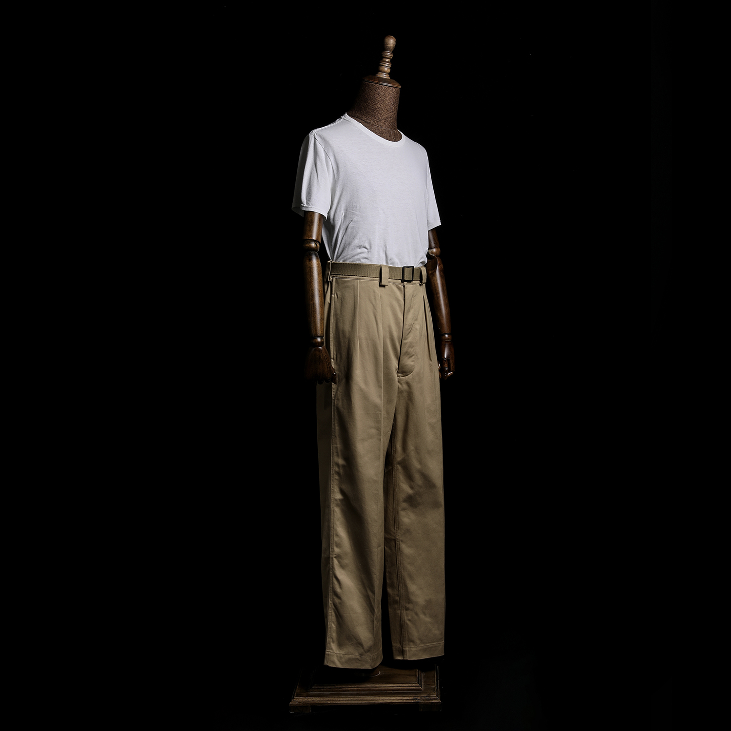 GIZEMO 50年代风格法国Chino长裤 经典复古休闲卡其裤美国长绒棉