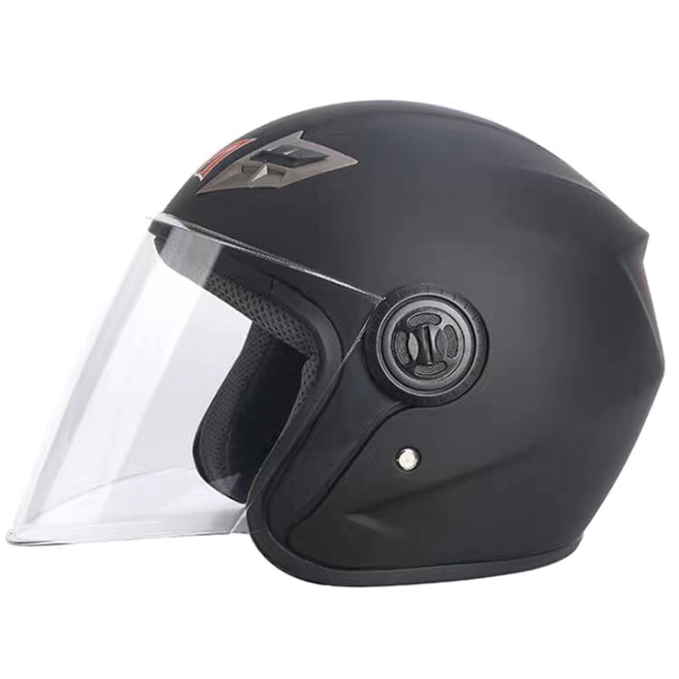 电动摩托车头盔镜片大全冬季高清防雾半盔前挡风玻璃通用面罩包邮