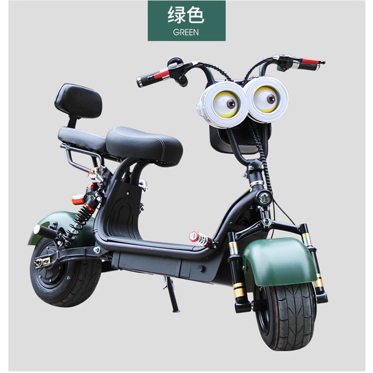 折叠小哈雷电瓶车电动自行车滑板车宽轮胎跑车踏板双人锂电摩托车