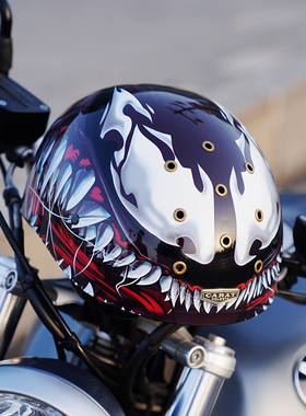 男复古头盔3C认证摩托车瓢盔电动车夏季半盔女带透气孔通用盔A类