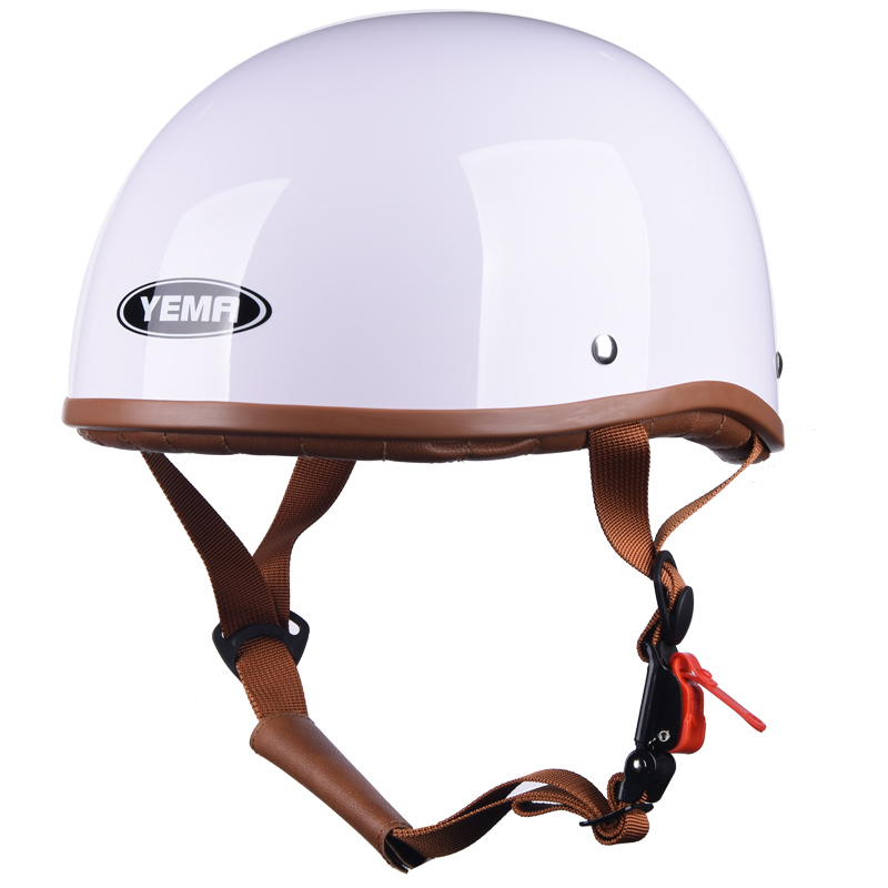 野马电动摩托车头盔3c认证男女夏季四季瓢盔哈雷半盔复古安全帽