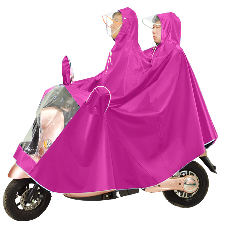 电动车雨衣摩托车雨披加厚骑行电瓶车挡风成人防暴雨单人双人雨披