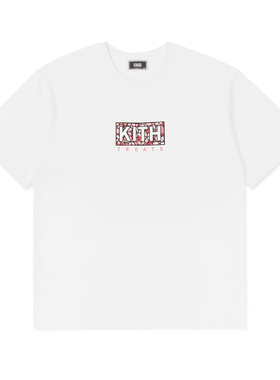 Kith Treats Sakura Box logo日本限定樱花马赛克短袖夏季纯棉T恤