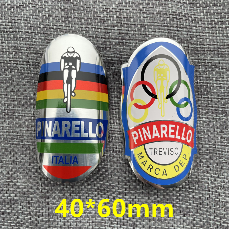 pinarello复古自行车山地车标装饰贴纸 反光 标牌头管标配件防水