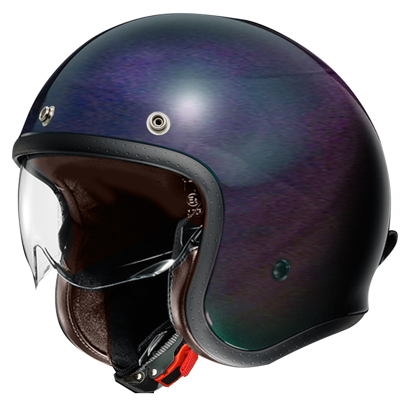 高档哈雷复古半盔头盔摩托车巡航四三盔3C认证骑行JO通勤泡泡透明