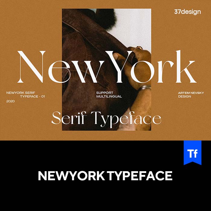 NewYork 现代潮流衬线英文字体logo品牌标识排版版式字体下载mac