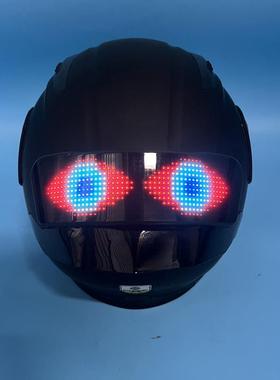 LED头盔显示屏可自定义文字图案APP控制指示灯滑雪骑行摩托车装备