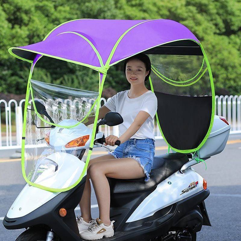摩托车装专用雨伞新款电动车雨棚蓬防雨防风寒遮阳加厚杆子加粗女