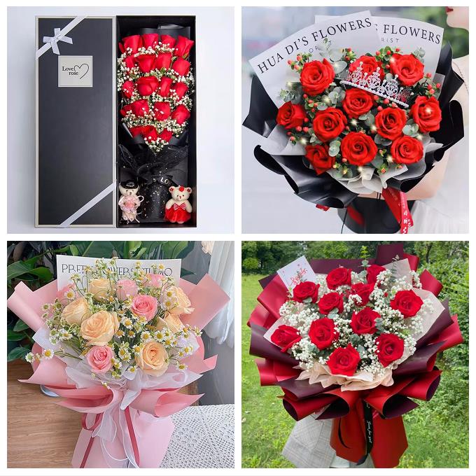大庆市萨尔图龙凤区让胡路区鲜花店同城情人节红玫瑰女友老婆生日