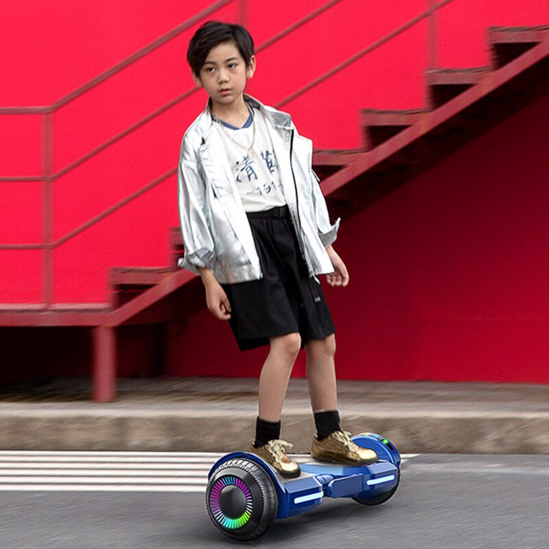 速发趣轮电动平衡车儿童两轮电动扭扭车智能双轮体感车K8蓝色