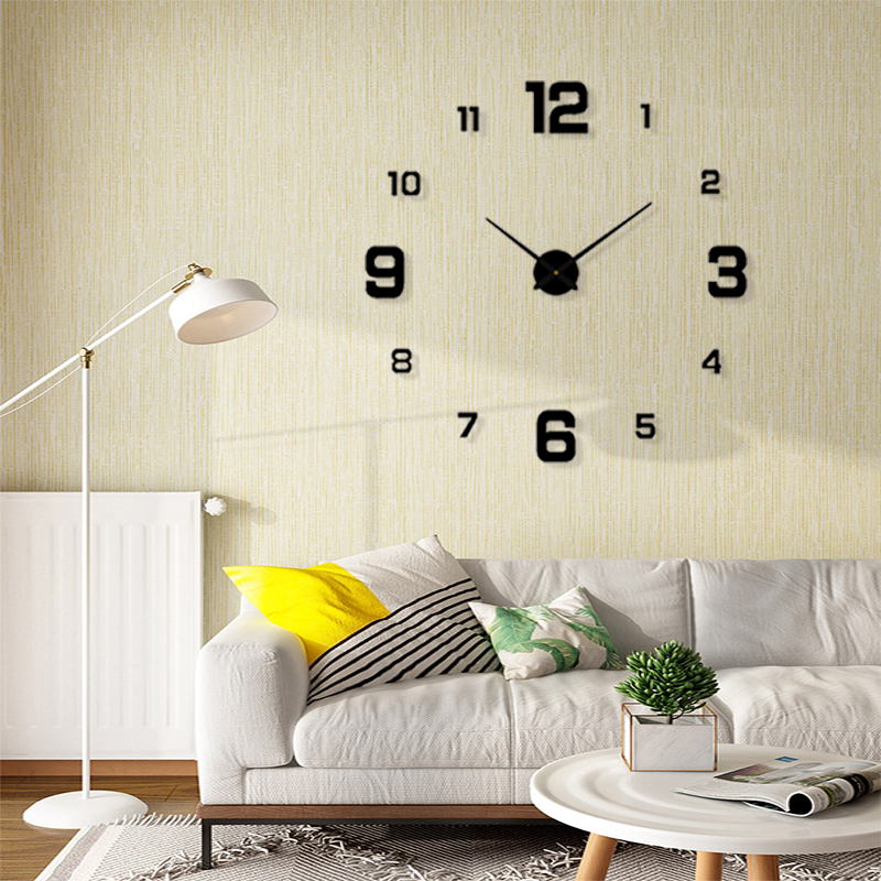 钟表挂钟客厅时钟创意时尚现代简约免打孔个性大气家用贴挂墙艺术
