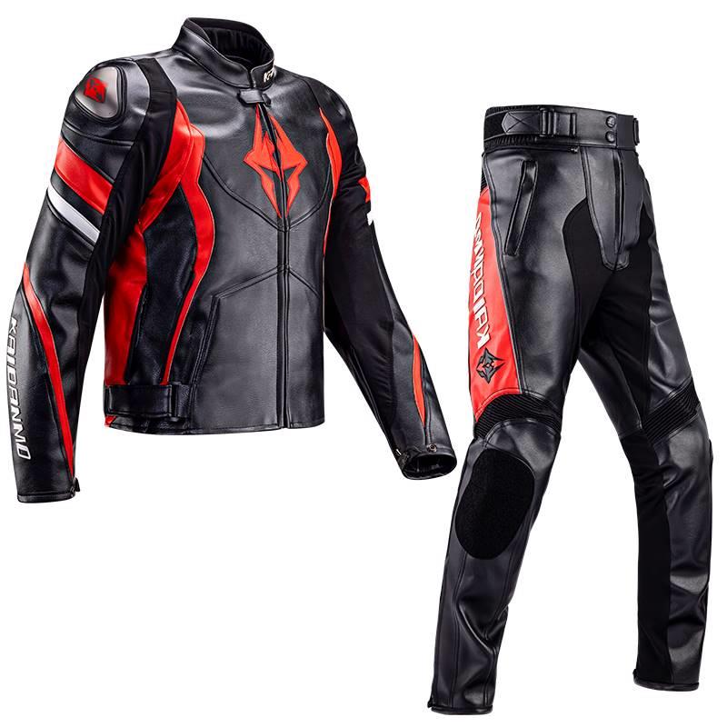 新款恺丹摩摩托车服骑行服皮衣套装男女重机赛车冬季保暖骑士防水