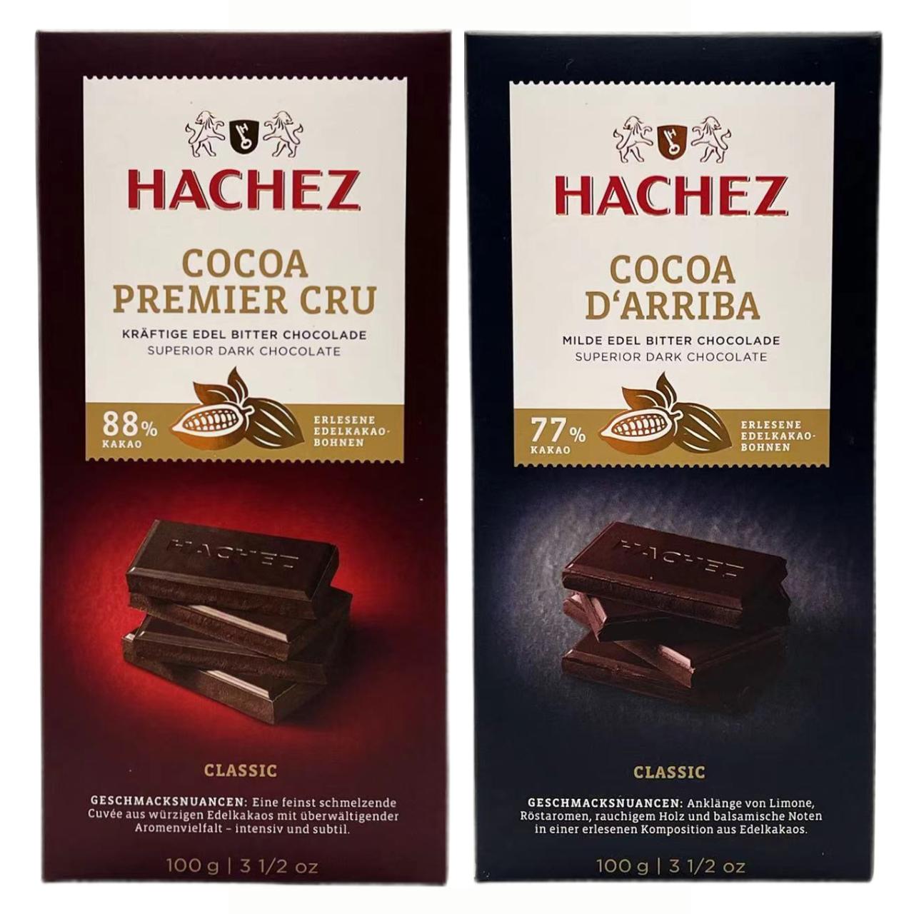 临期特价波兰进口德国哈骑士88%77%醇正克鲁黑巧克力100g排块零食