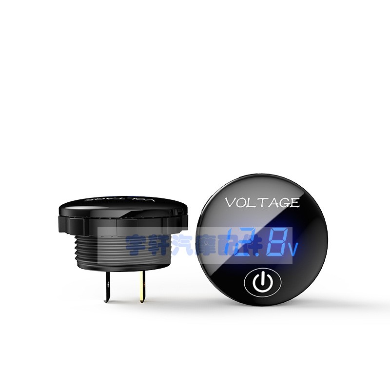摩托车汽车改装电压表LED数显电流表 电压电流二合一测量表双显示