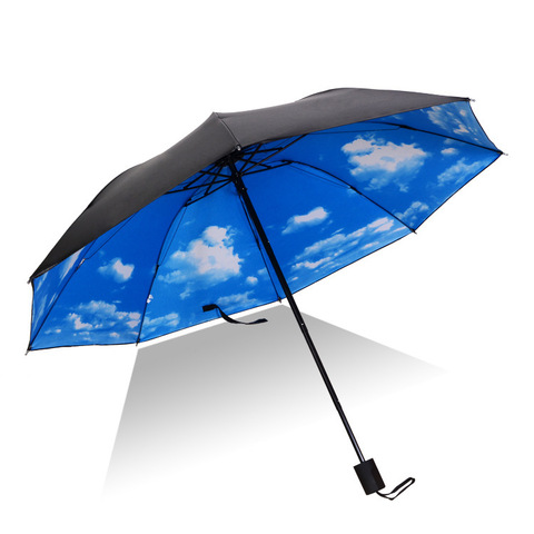 折叠结实遮阳伞防晒黑胶广告两用伞定制女加厚晴雨大量太阳伞