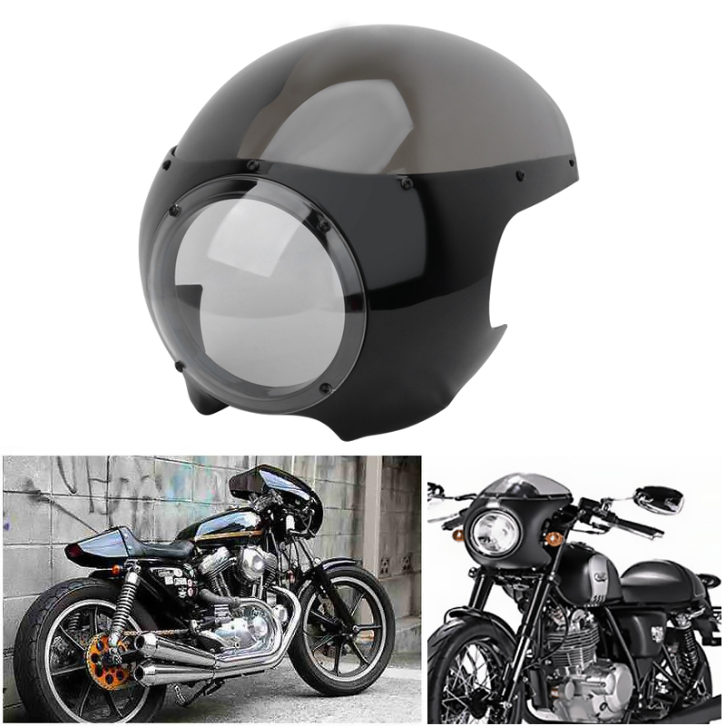 摩托车新款巡航太子配件ST250改装复古圆灯头罩头盖 整流罩