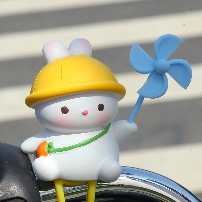 电动车改造装饰小配件可爱公仔玩偶电瓶车婴儿童山地自行车摩托车