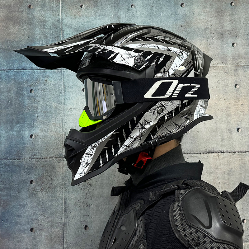 3C认证LVS越野摩托车头盔男女双镜全盔四季拉力盔山地车速降蓝牙