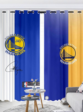 篮球主题隔断帘队标logo卧室体育馆背景遮光布NBA球星定制