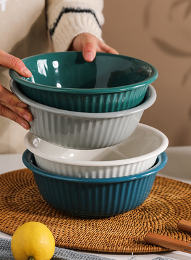 舍里2023新款北欧创意家用螺蛳粉面条碗汤盆好看的沙拉碗大号汤碗