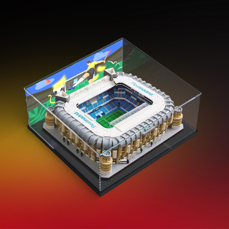 亚克力乐高10299 皇家马德里球场伯纳乌模型拼装防尘罩收纳盒