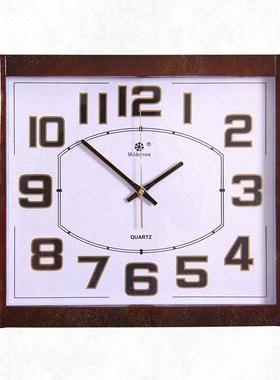 推荐七王星挂钟客厅钟表简约创意方形电子石英钟家庭静音办公时钟