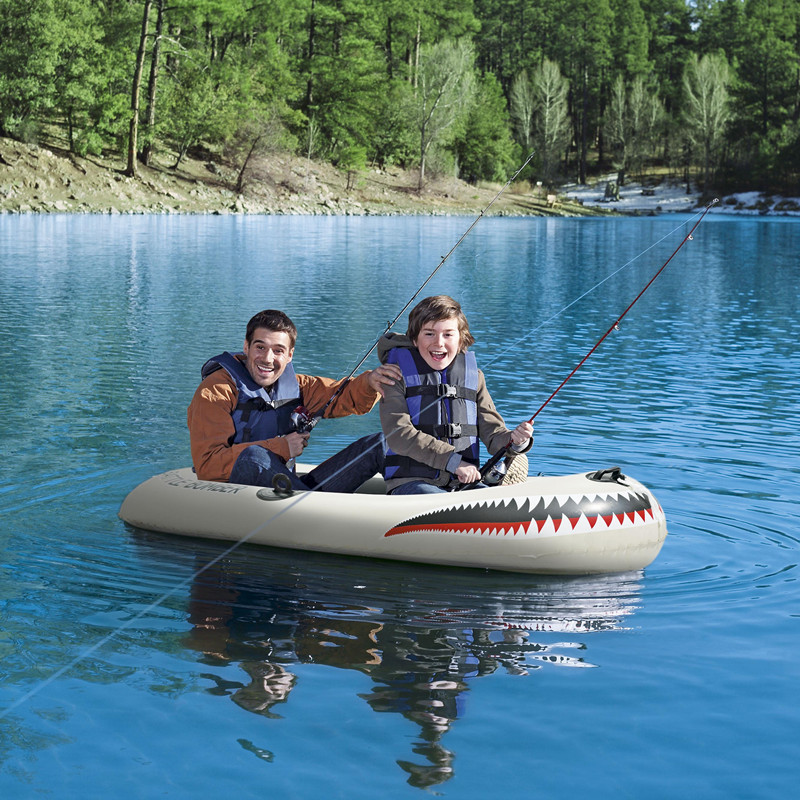 户外皮划艇冲气皮船可折叠钓鱼船水上泳池漂浮小船小皮船充气划船