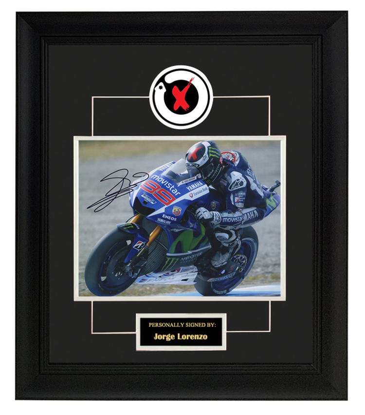 收藏 豪尔赫洛伦佐 亲笔签名照片裱框 含SA证书 MotoGP摩托车手